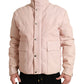 Chic Pink Puffer Jacket with Sleek Design
