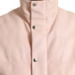 Chic Pink Puffer Jacket with Sleek Design
