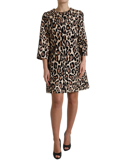 Leopard Print A-Line Mini Dress