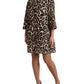 Leopard Print A-Line Mini Dress