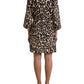 Leopard Print A-Line Mini Dress