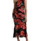 Tropical Elegance Silk Draped Dress