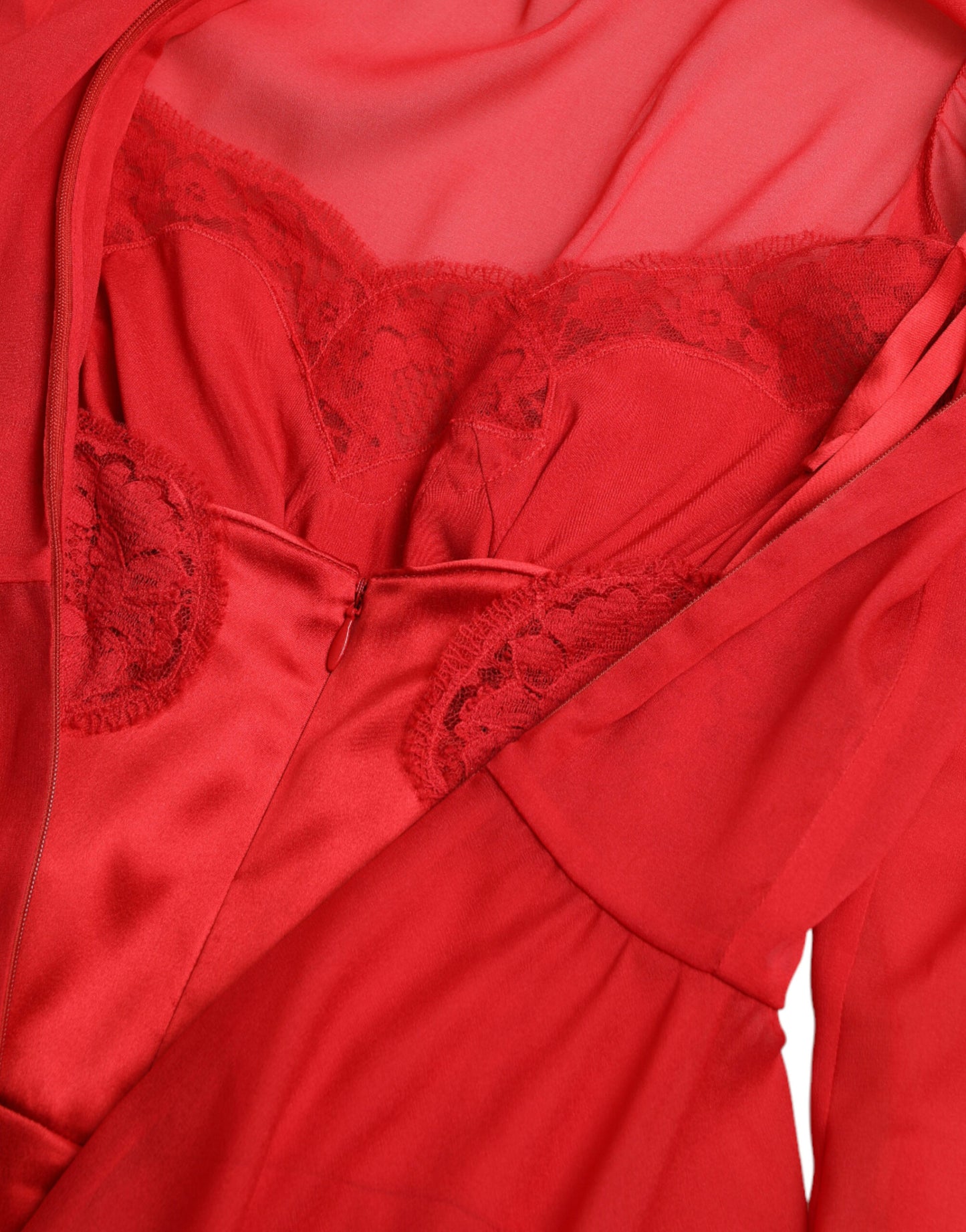Elegant Red Pleated A-Line Midi Dress