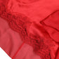 Elegant Red Pleated A-Line Midi Dress