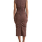 Elegant Sleeveless Sheath Midi Dress