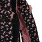 Elegant Floral Print Trench Coat Jacket