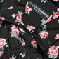 Elegant Floral Print Trench Coat Jacket