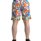 Majestic Majolica Print Bermuda Shorts