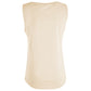 Chic Beige Crew-Neck Cotton Tee
