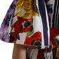 Elegant Striped Floral Mini Dress