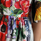 Elegant Striped Floral Mini Dress