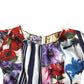 Elegant Striped Floral Mini Dress
