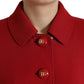 Red Virgin Wool Cropped Jacket