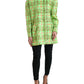 Exquisite Sequined Long Coat Jacket in Green
