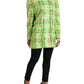 Exquisite Sequined Long Coat Jacket in Green