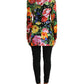 Elegant Multicolor Silk Blend Floral Blazer