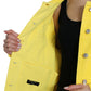 Chic Yellow Denim Button-Down Jacket
