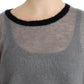 Chic Asymmetric Embellished Knit Sweater