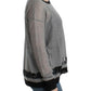 Chic Asymmetric Embellished Knit Sweater