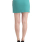 Chic Wraparound Mini Skirt in Blue