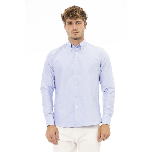 Light Blue Cotton Men Shirt