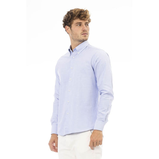 Light Blue Cotton Men Shirt