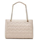 Chic Heart Motif Faux Leather Shopper