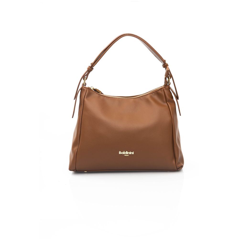 Brown Polyethylene Women Handbag