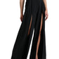 High Waist Wide Leg Pants with Slit