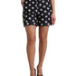 High Waist Bermuda Shorts with Logo Detail