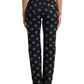 Chic Logo-Print High Waist Straight Jeans