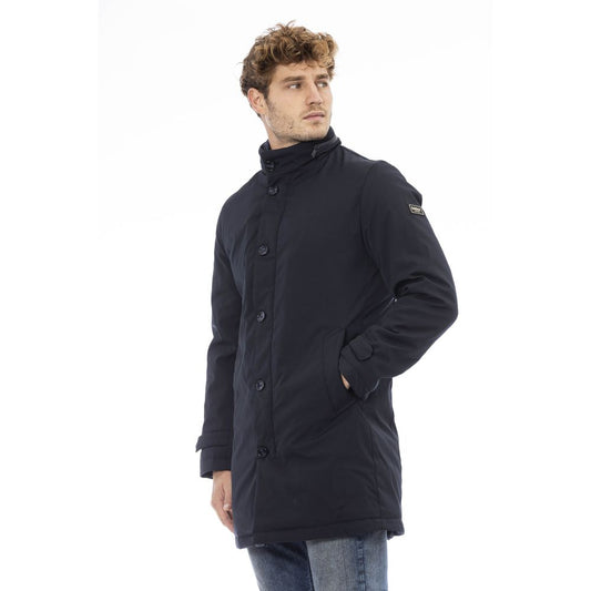 Blue Polyester Men's Jacket