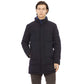 Blue Polyester Men Jacket