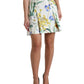 Elegant High Waist Floral Mini Skirt