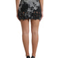 Chic High Waist Mini Denim Skirt with Lace Trim
