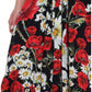 Floral A-Line Midi Silk Skirt - Elegant and Chic