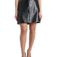 Elegant High-Waist Leather Mini Skirt