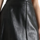 Elegant High-Waist Leather Mini Skirt