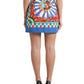 Sicilian Carretto Cotton Mini Skirt