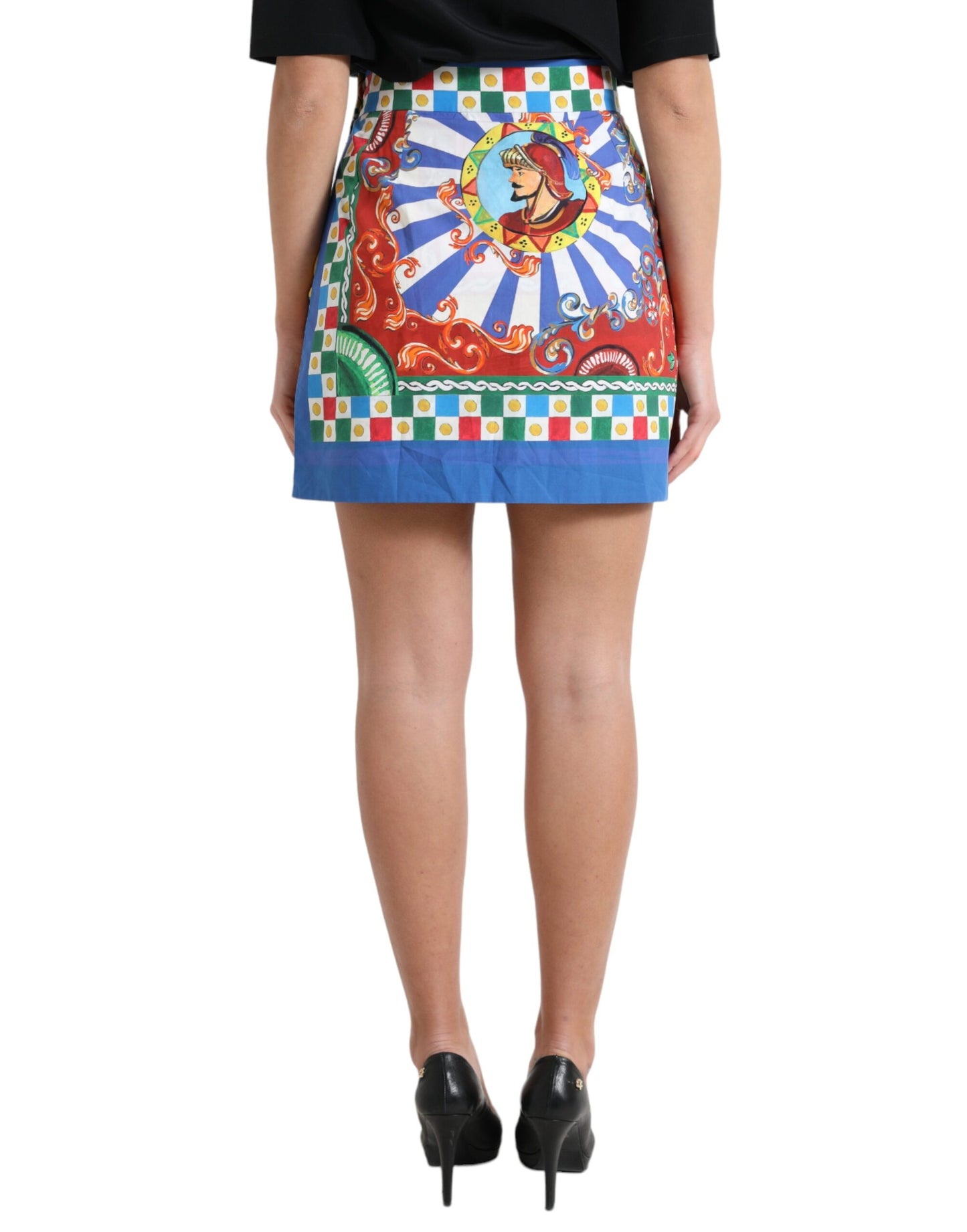 Sicilian Carretto Cotton Mini Skirt
