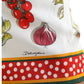 Elegant High-Waist Vegetable Print Silk Skirt