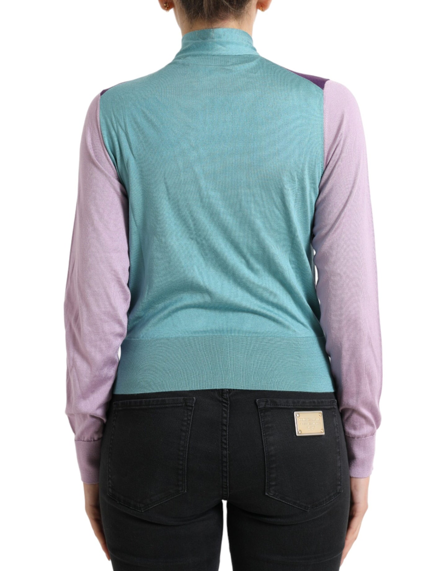 Silk Knitted Bow Sweater - Multicolor Luxury