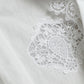 Elegant White Lace Trim Blouse Top