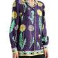 Elegant Silk Twill Floral Shirt