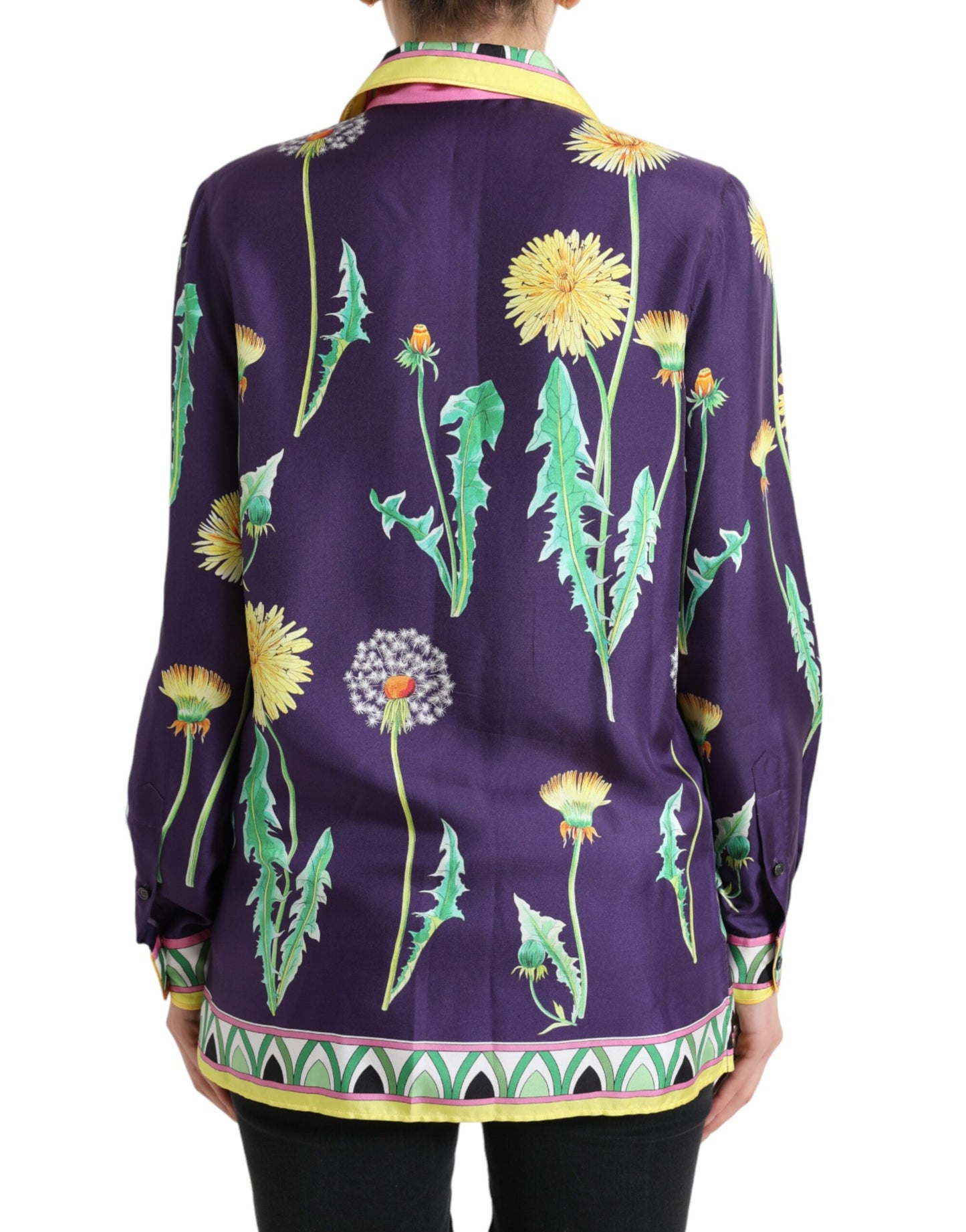 Elegant Silk Twill Floral Shirt
