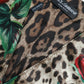 Floral Leopard Print Silk Waistcoat