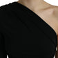 Chic One Shoulder Cropped Blouse