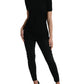 Elegant Wool Crew Neck Short Sleeve Top
