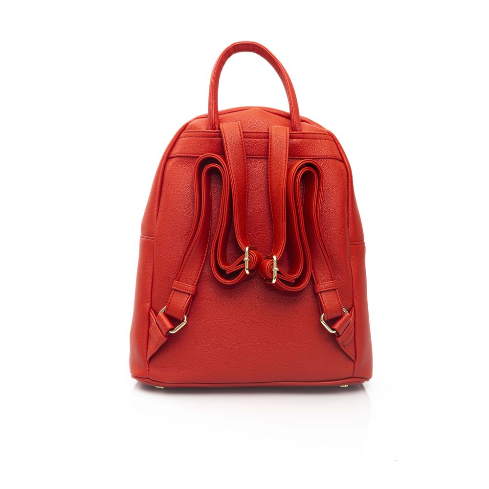 Red Polyethylene Women Backpack