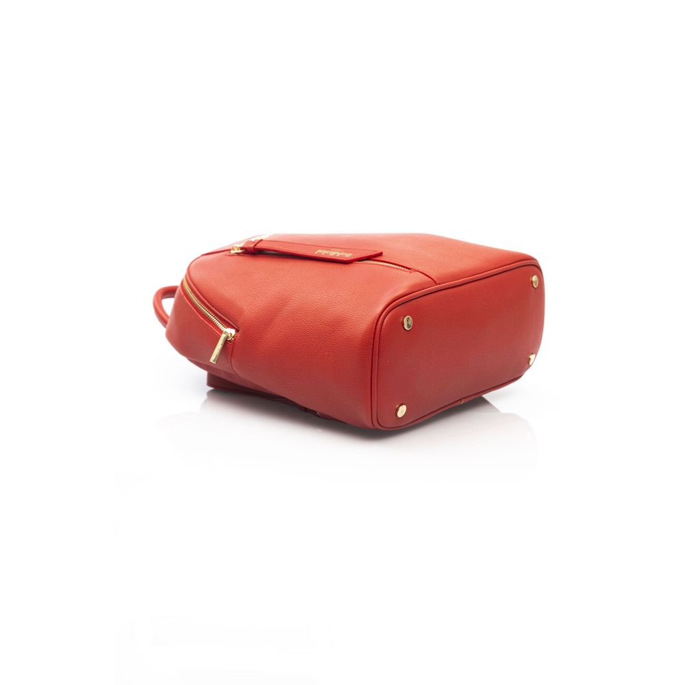 Red Polyethylene Women Backpack